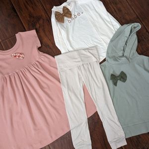 Tenth & Pine Kate Quinn Cotton bundle 5yrs old girl Lou Lou & company bows